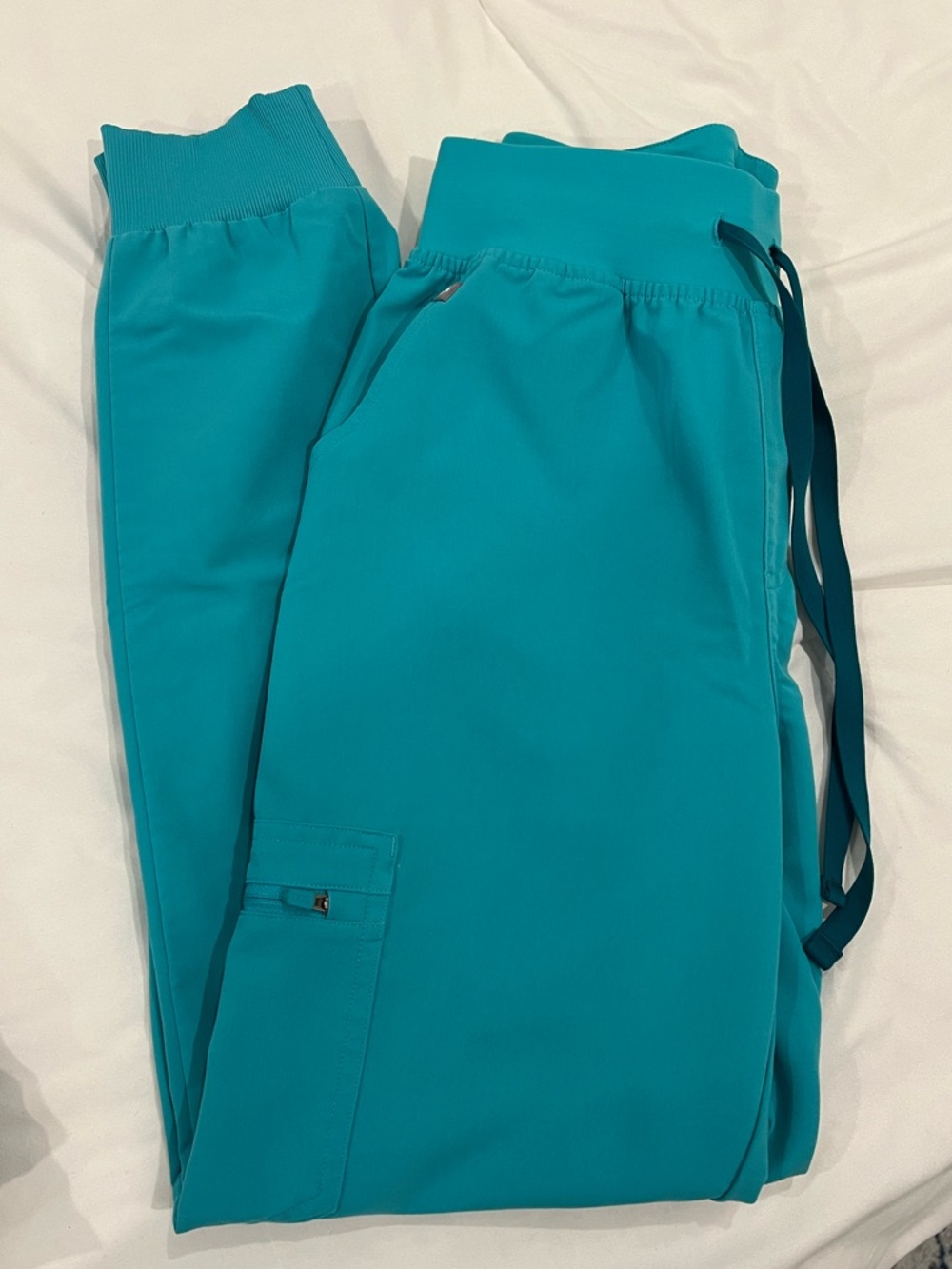 Figs Teal High Waisted Zamora Jogger Scrub Pants